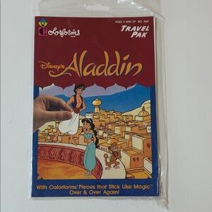 NWT/VINTAGE FACTORY SEALED 
Disney's Aladdin Colorforms Travel Pak